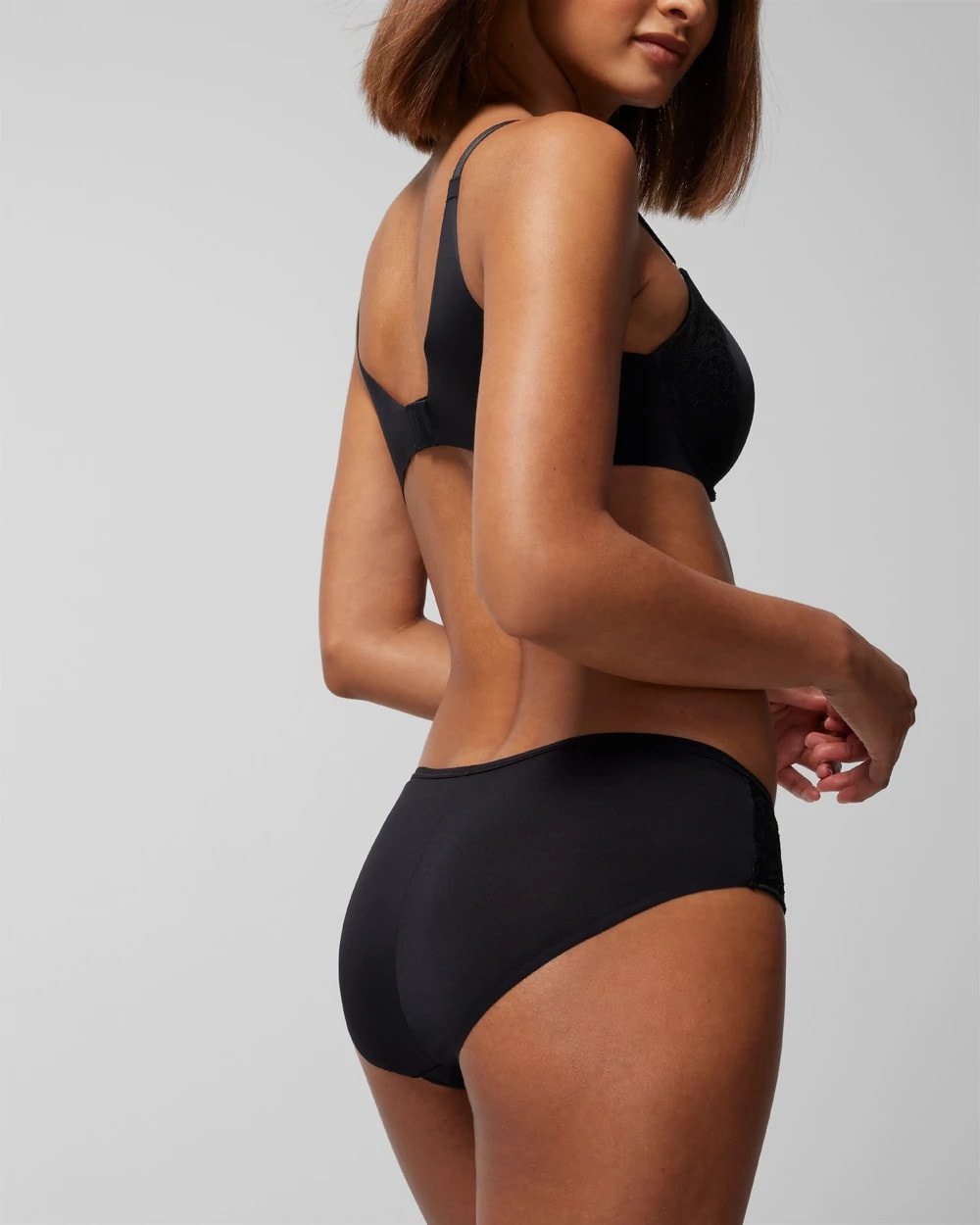 BLACK Cheeky Panty with Lace