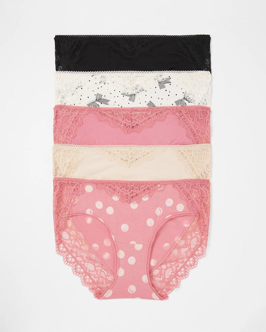 THATS A WRAP MULTI PACK Lace Hipster 5 Pack