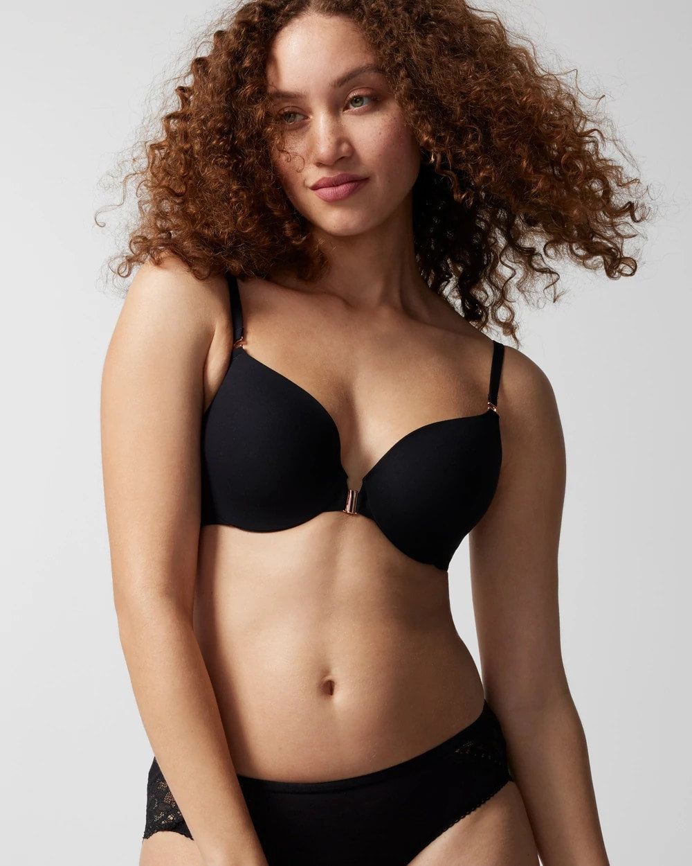 BLACK Front-Close Perfect Coverage Bra