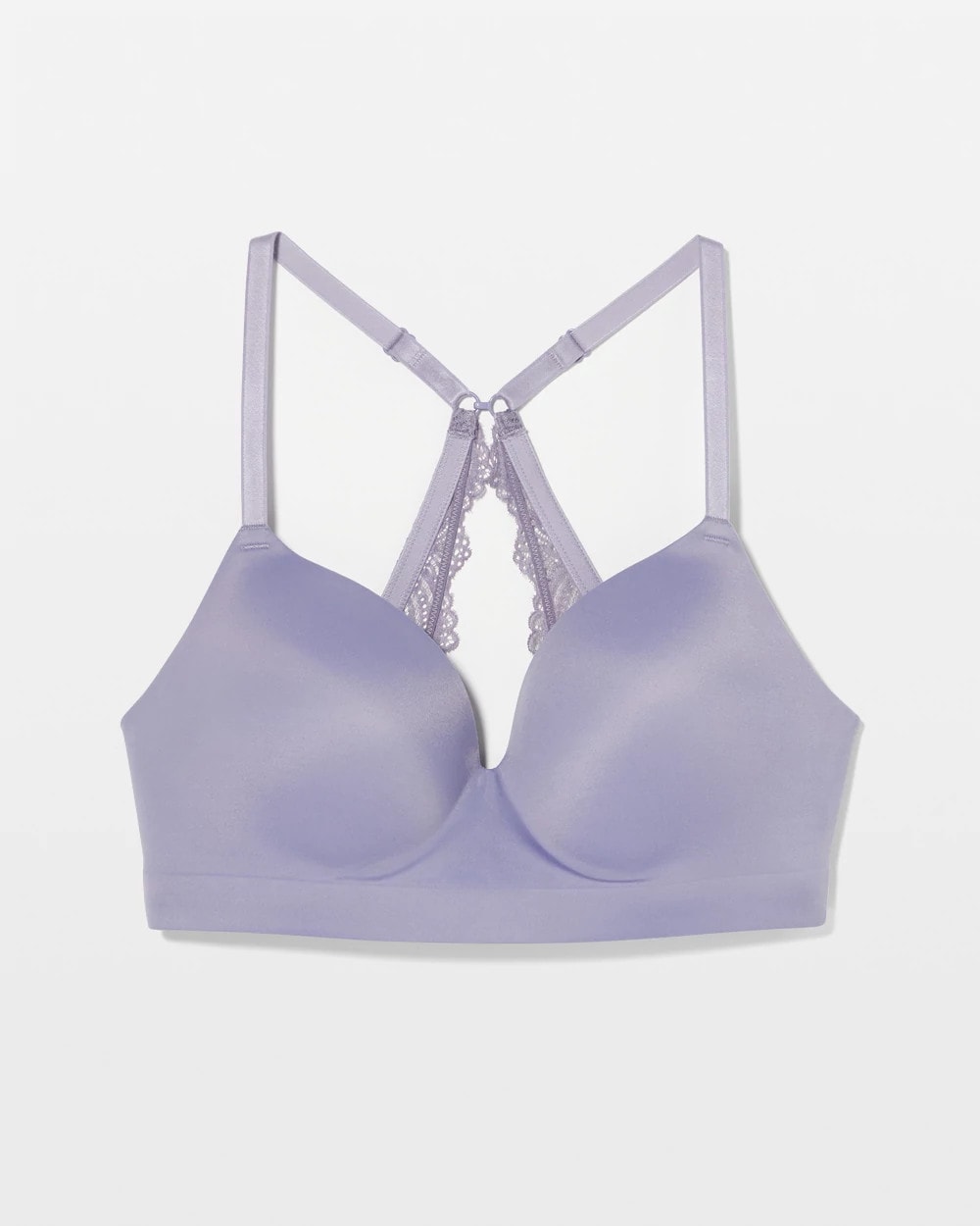 LAVENDER CLOUD Luxe Wireless Bra with Lace Back