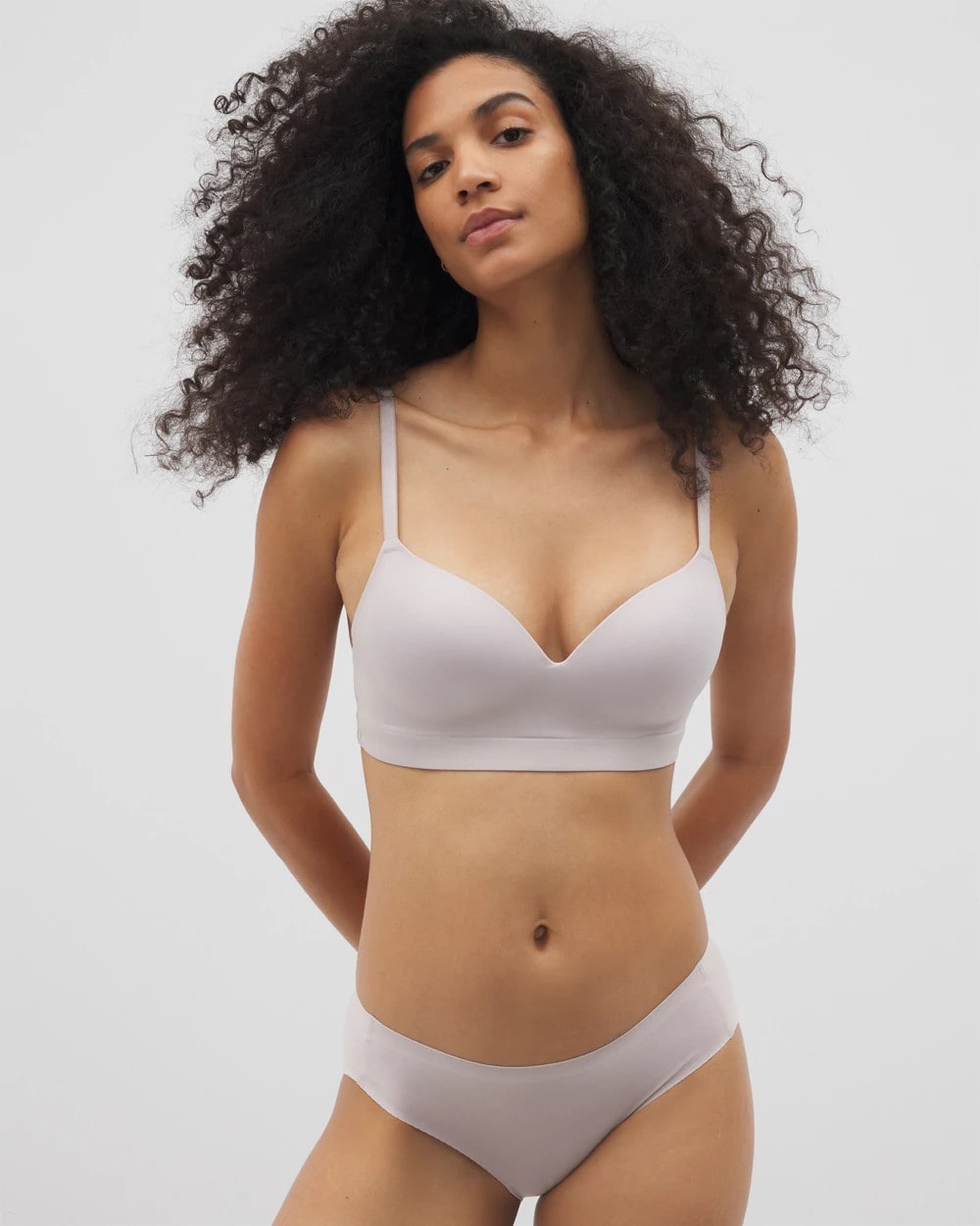 GRAY GLASS Luxe Wireless Bra with Lace Back