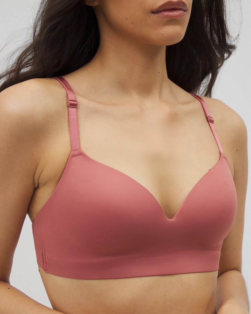 CLAY ROSE Luxe Wireless Bra with Lace Back