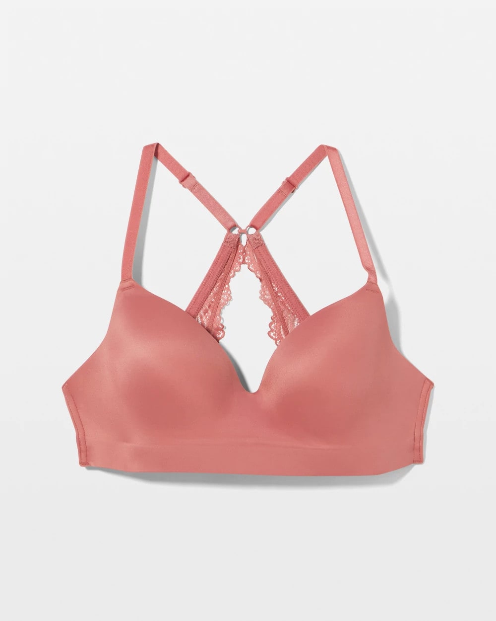CLAY ROSE Luxe Wireless Bra with Lace Back