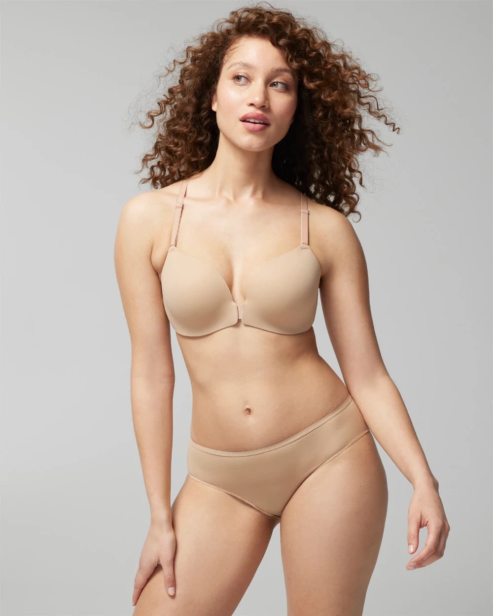 WARM AMBER Front-Close Racerback Bra