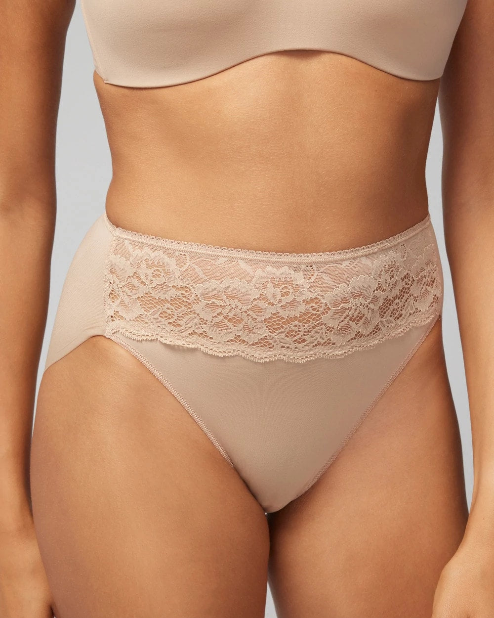 WARM AMBER High-Leg Panty with Lace