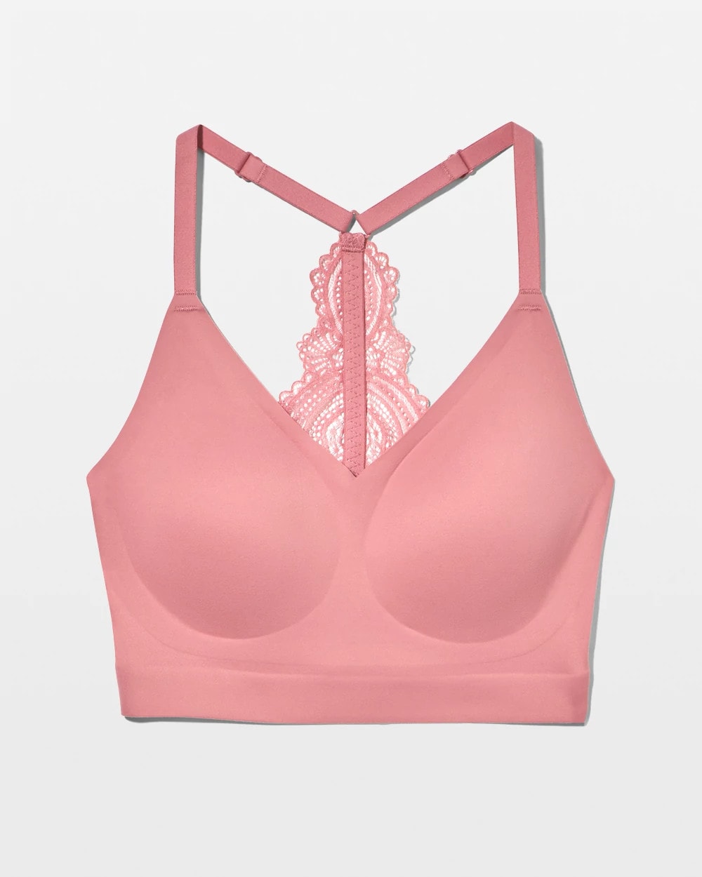 ANTIQUE PINK Racerback Bralette with Lace Back
