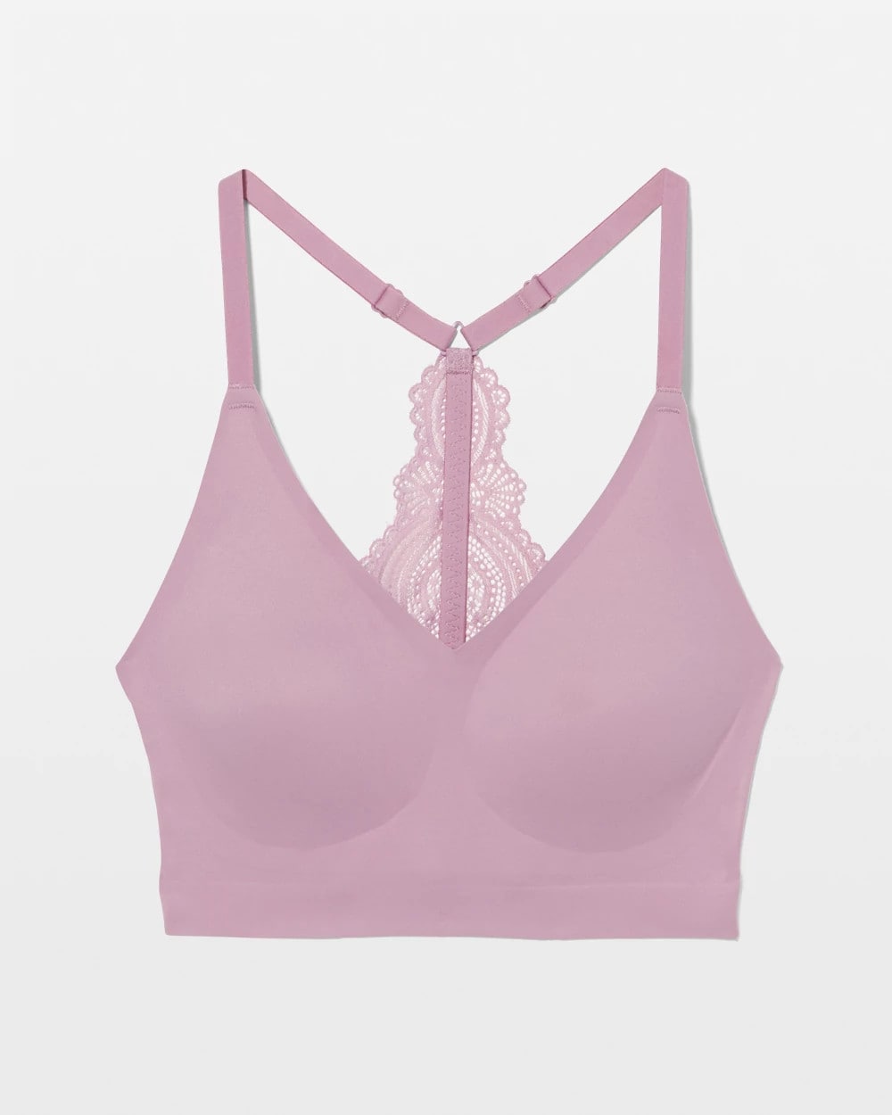 LILAC WINE Racerback Bralette with Lace Back