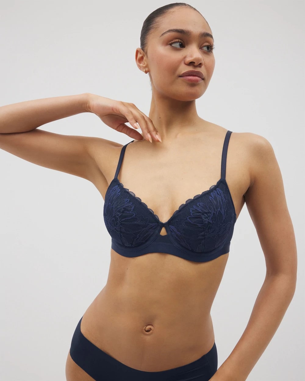 NIGHTFALL NAVY Perfect Coverage Bra with Lace