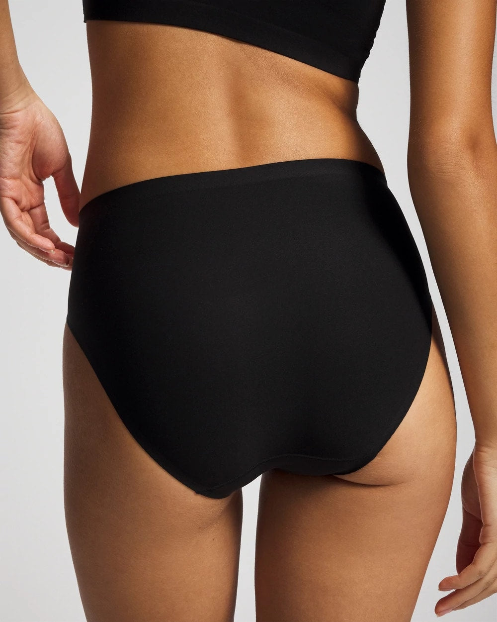 BLACK Soft Stretch High Leg Panty