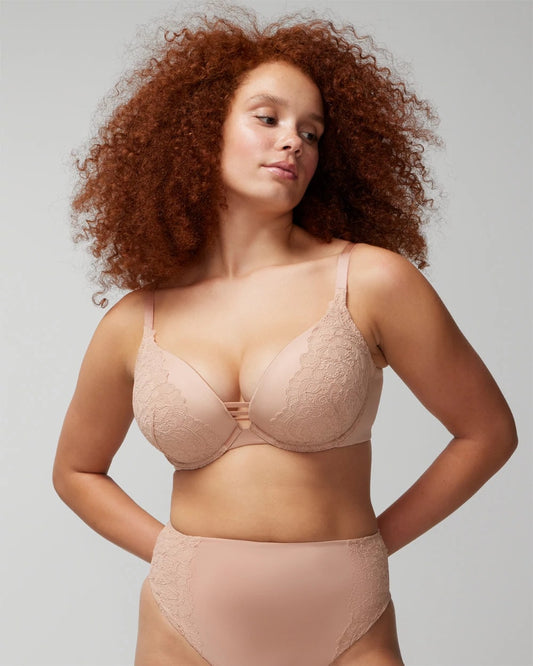 HUSH Push-up Plunge Bra with Lace