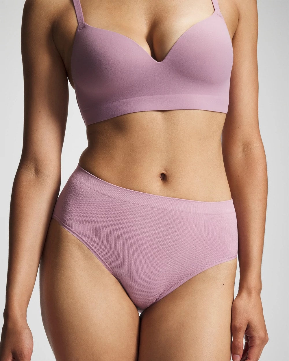 LILAC WINE Seamless Rib High-Leg Panty