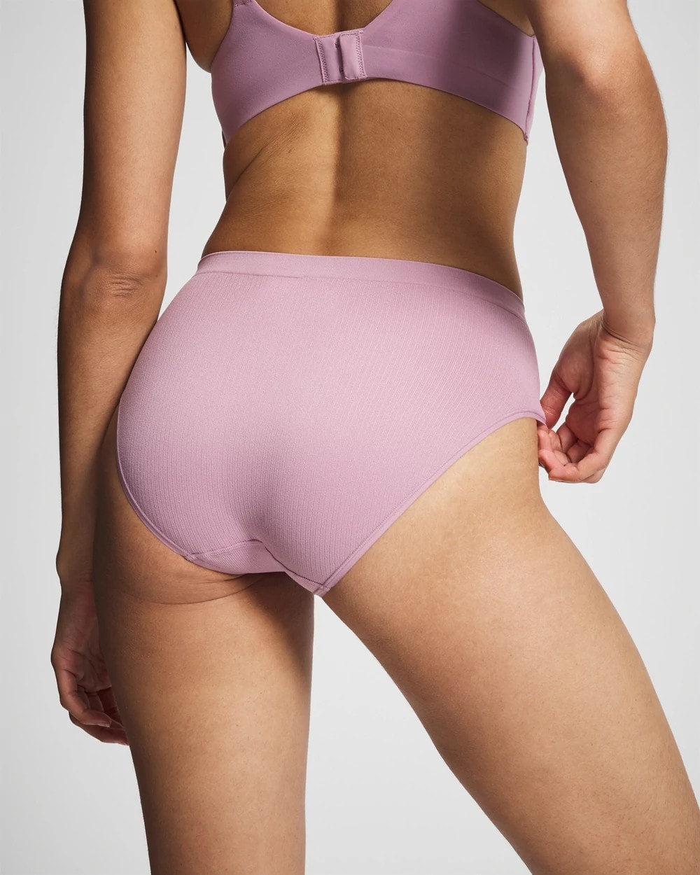 LILAC WINE Seamless Rib High-Leg Panty