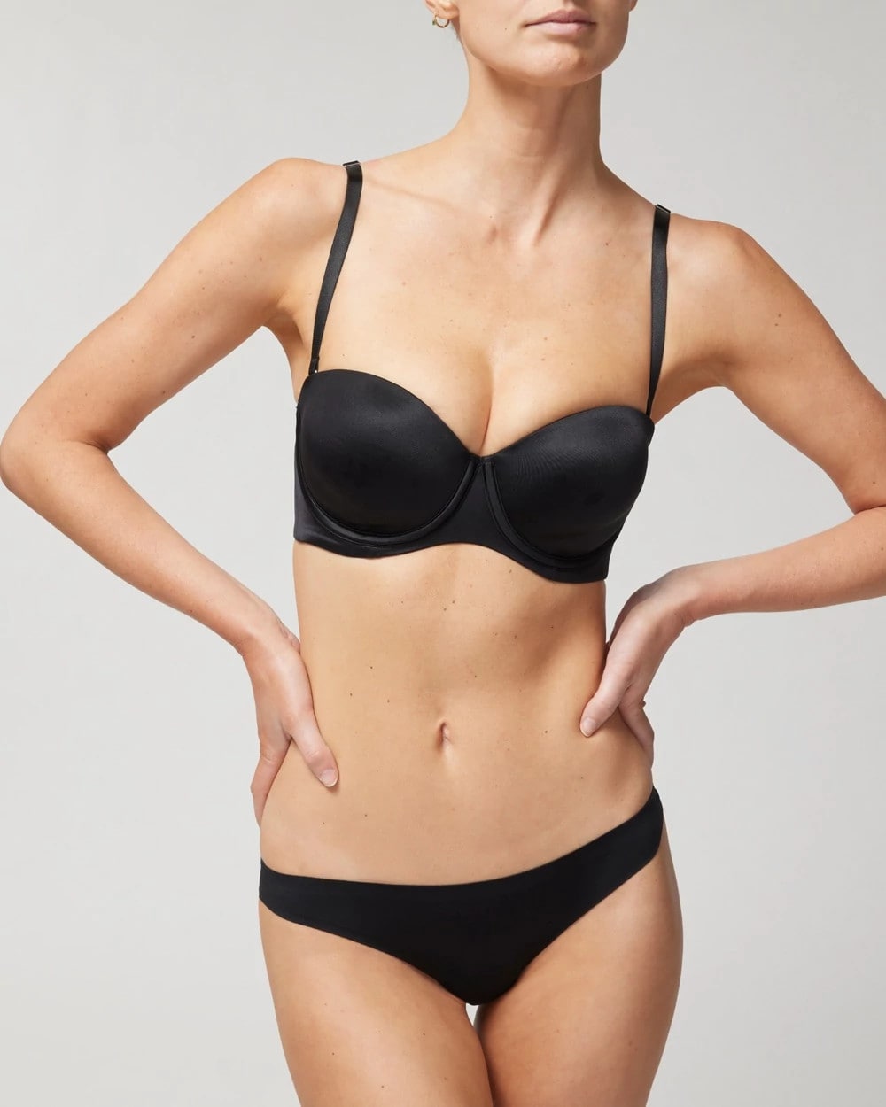 BLACK Soft Stretch Thong Panty