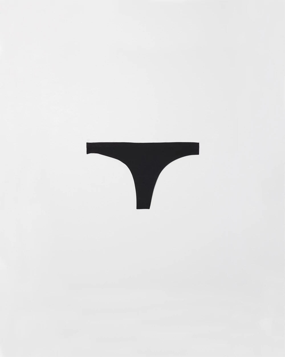 BLACK Soft Stretch Thong Panty
