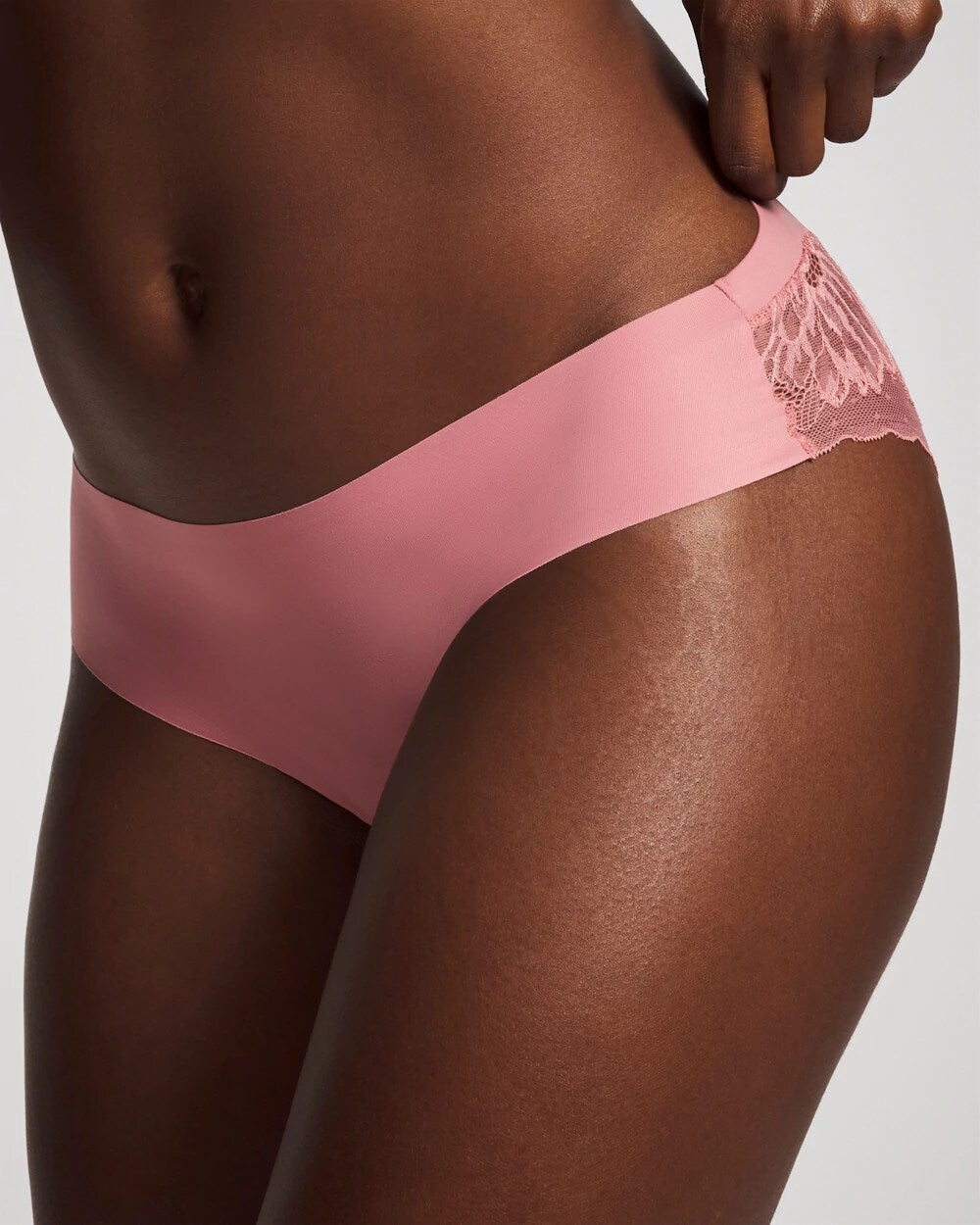 ANTIQUE PINK Cheeky Hipster Panty with Lace Back