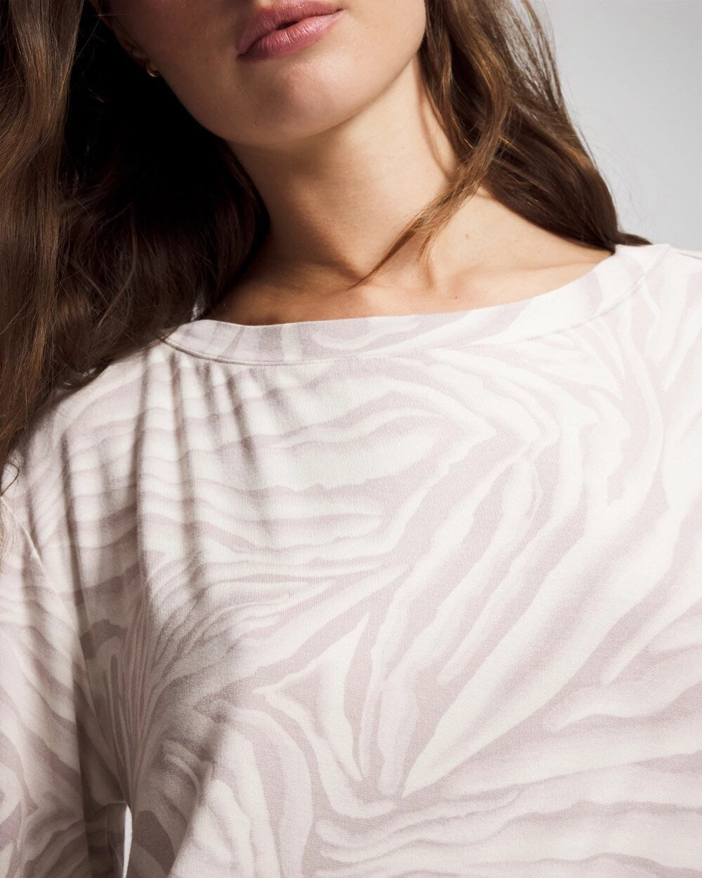 ZEBRA ZEN GRAY GLASS Long-Sleeve Pajama Top