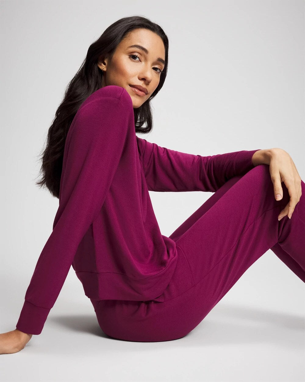 POMEGRANATE WINE Long-Sleeve Pajama Top