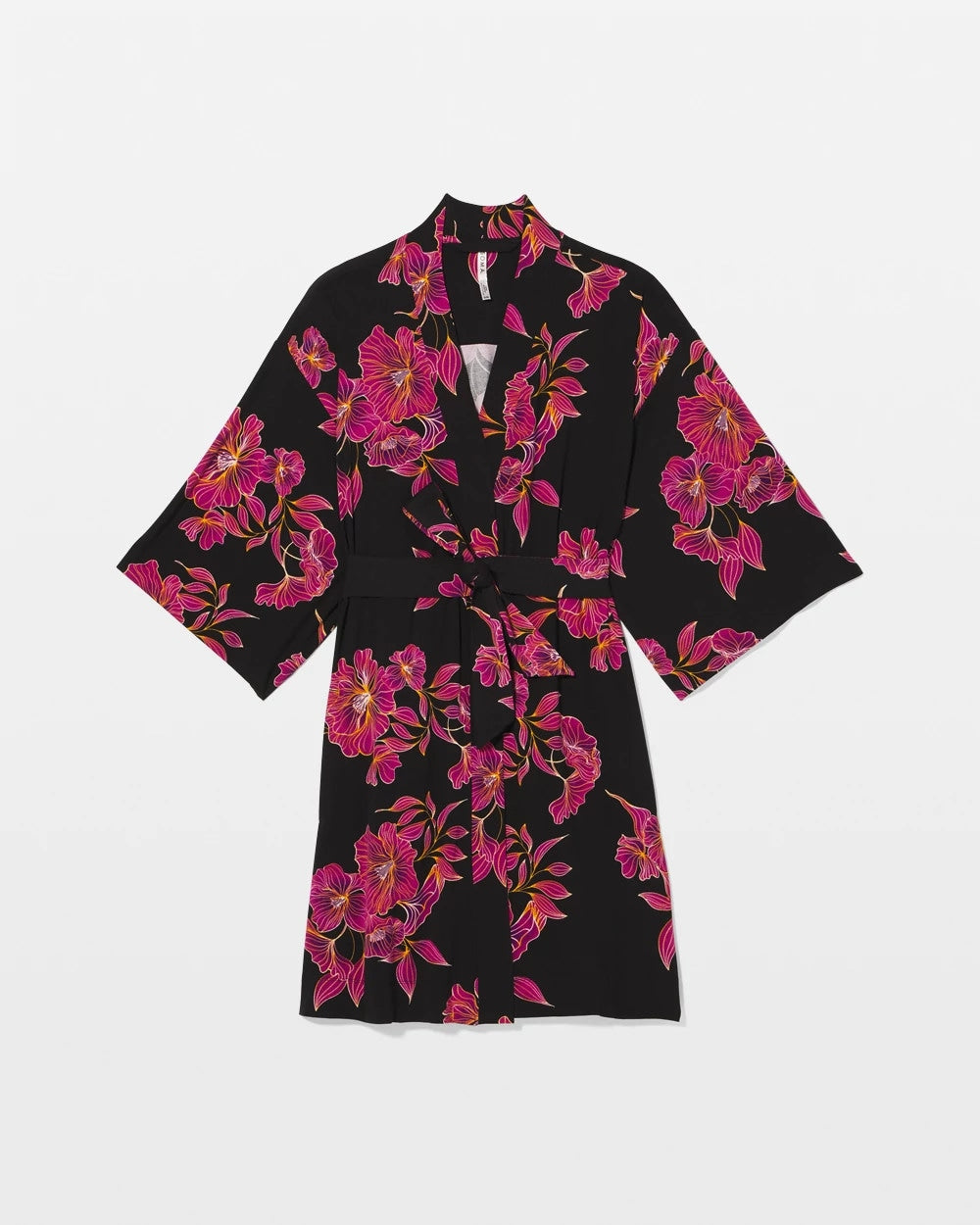 GILDED BLOOMS MAGENTA Short Robe
