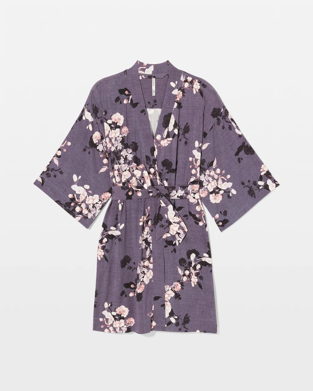 FLORAL DREAMS GRAY Short Robe