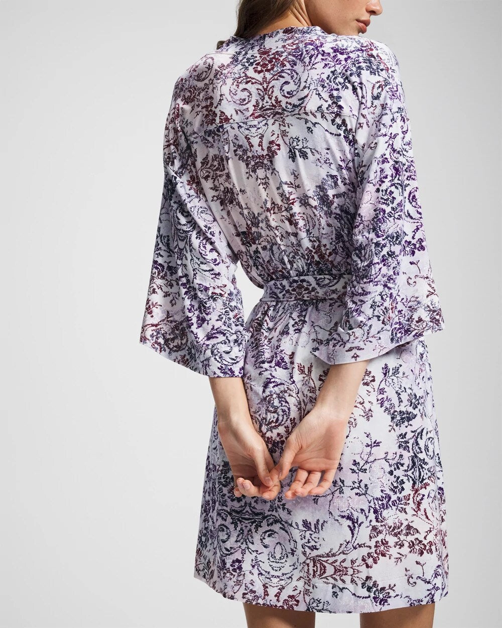 LACE HARMONY LILAC Short Robe