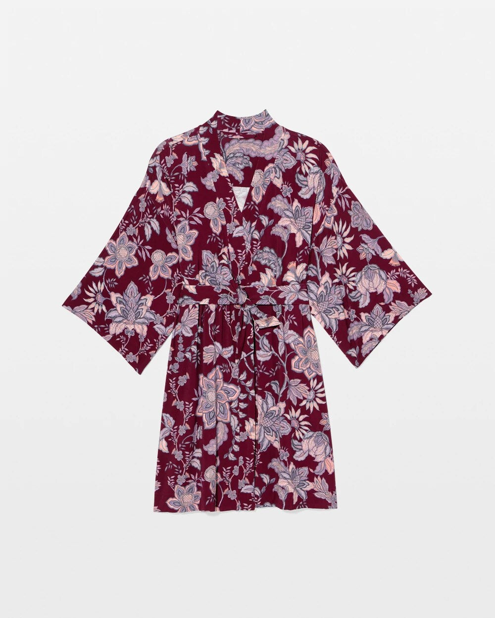 PAISLEY SPLENDOR PLUM Short Robe