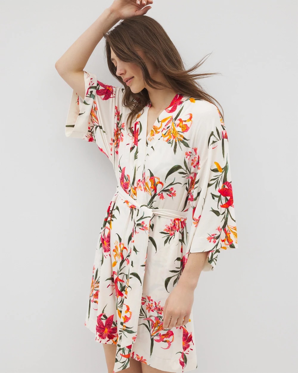 LE TIGRE FLORA CHAMPAGNE Short Robe