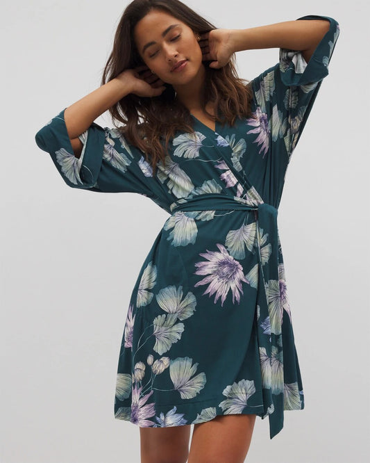HAVEN BOTANICAL DARK SEA Short Robe