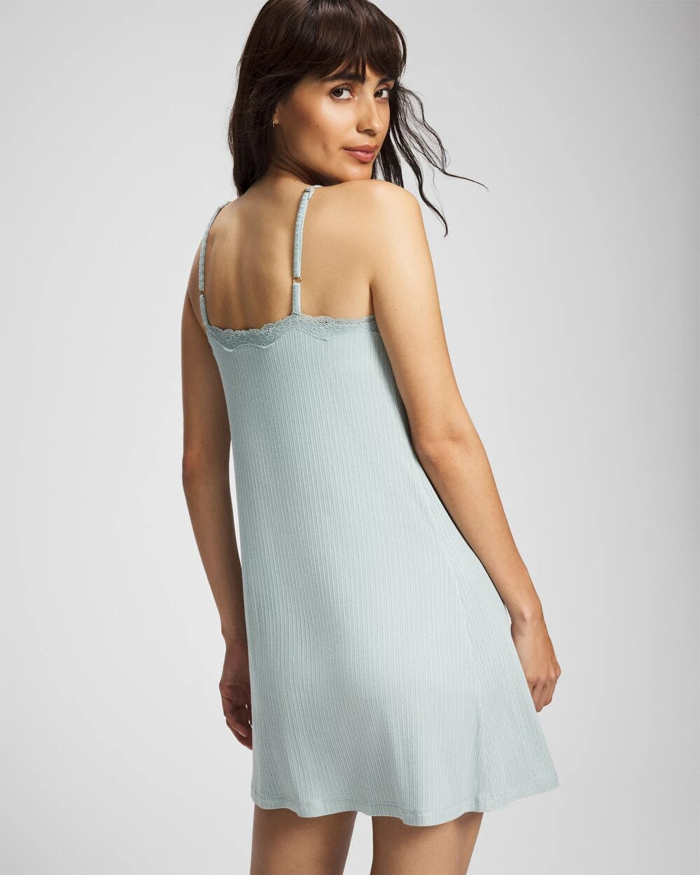 GREEN MIST Pointelle Chemise