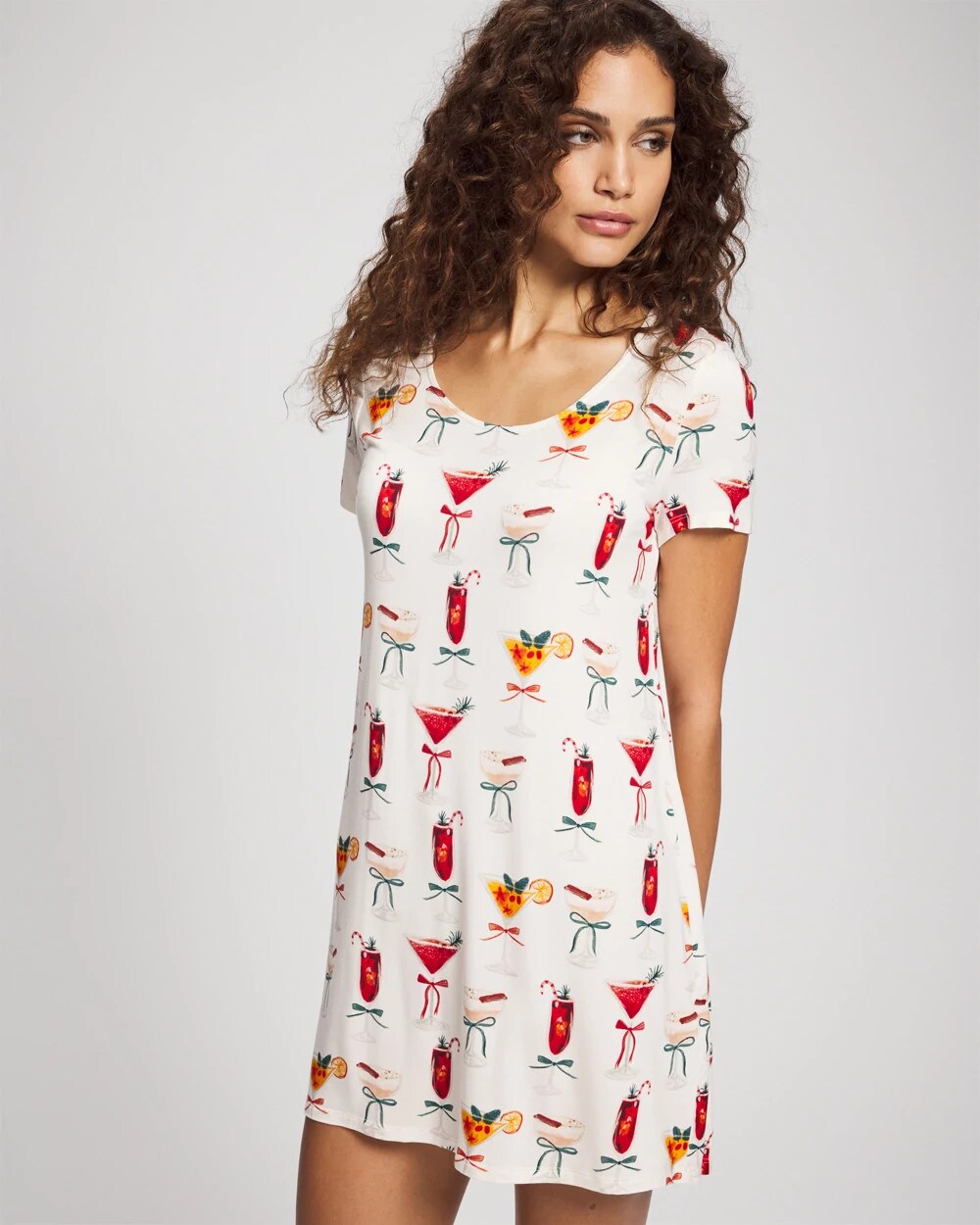 MERRY MIXES CHAMP Short Sleeve Scoop Neck Sleepshirt