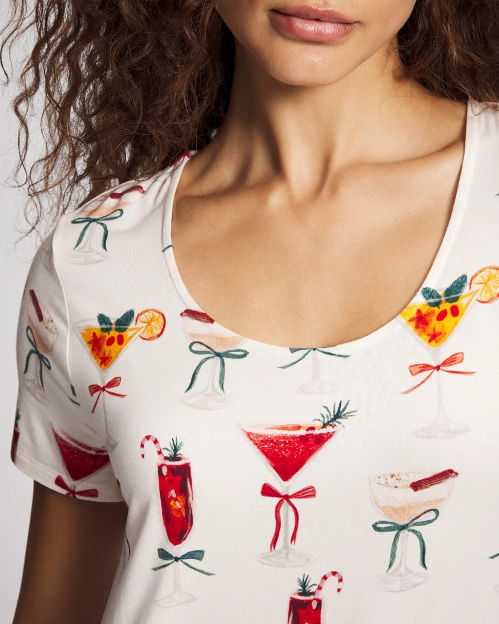 MERRY MIXES CHAMP Short Sleeve Scoop Neck Sleepshirt