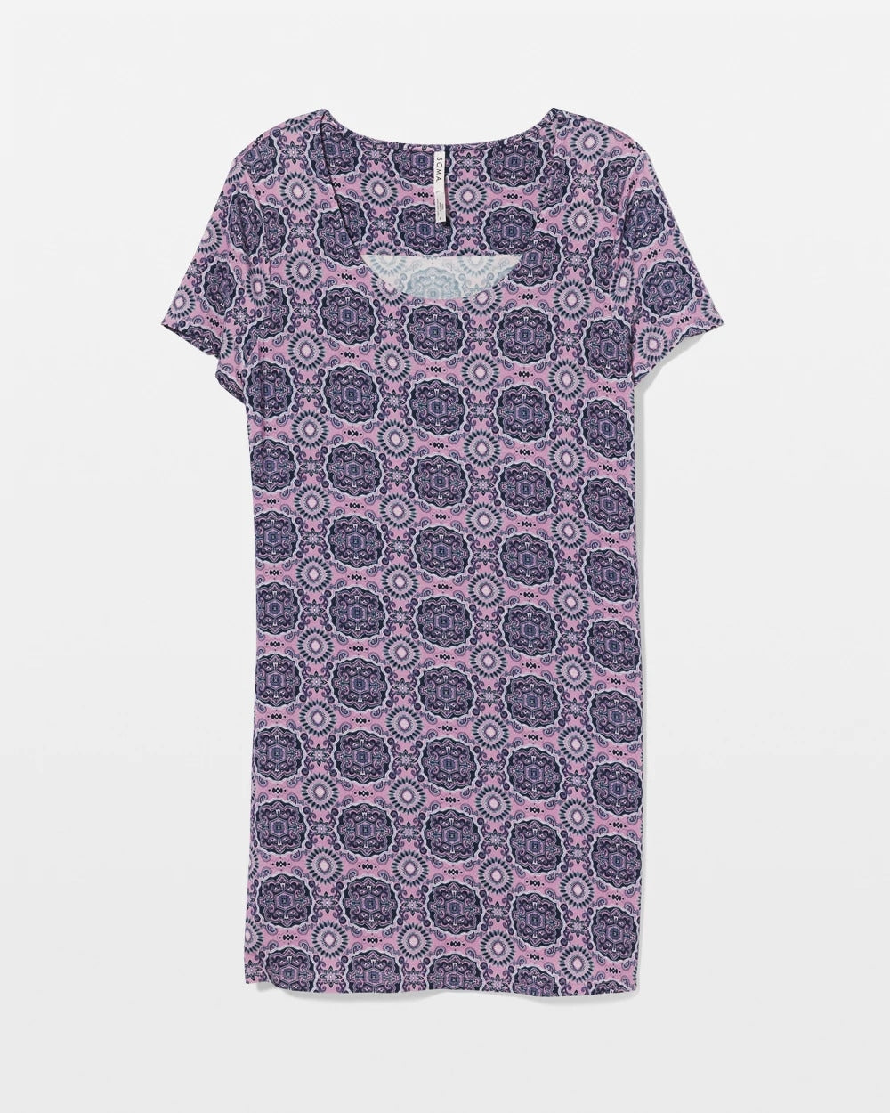 HAVEN TILE MINI LILAC WIN Short Sleeve Scoop Neck Sleepshirt