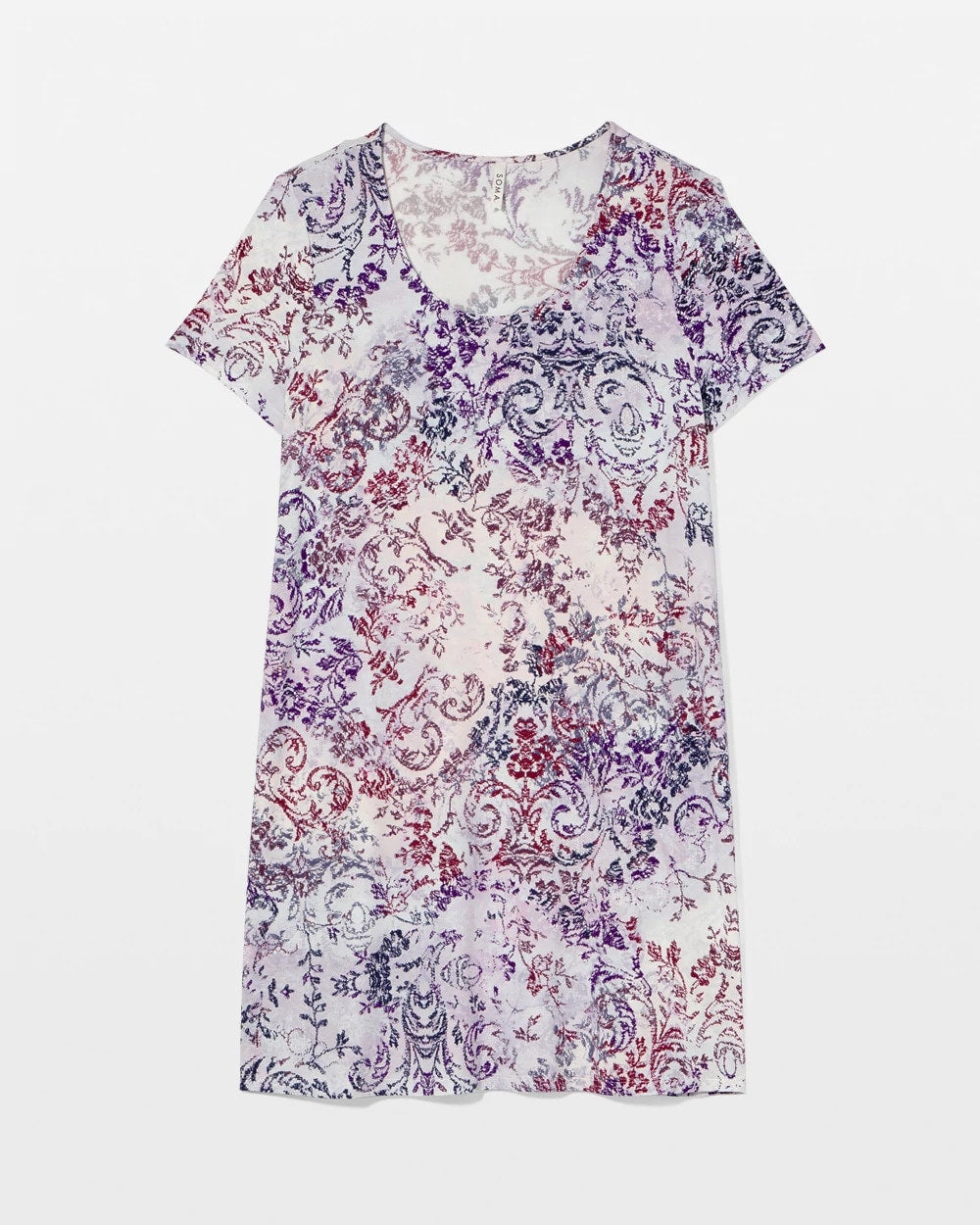 LACE HARMONY LILAC Short Sleeve Scoop Neck Sleepshirt