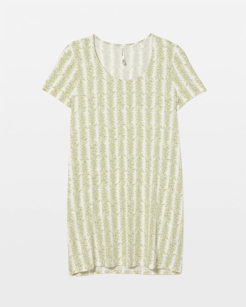 CHILL STRIPE CHAMPAGNE Short Sleeve Scoop Neck Sleepshirt
