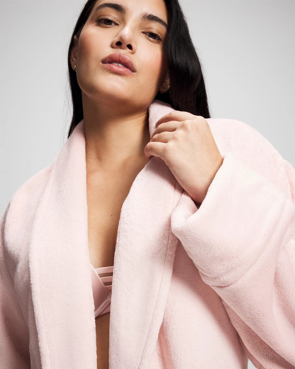PRETTY PINK Plush Short Robe