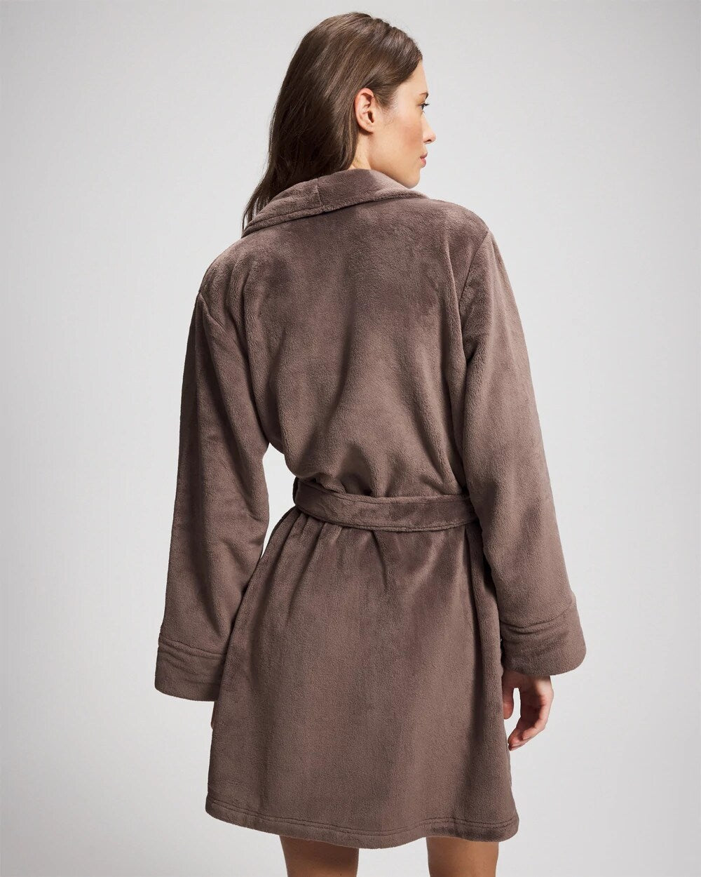 DARK TAUPE Plush Short Robe