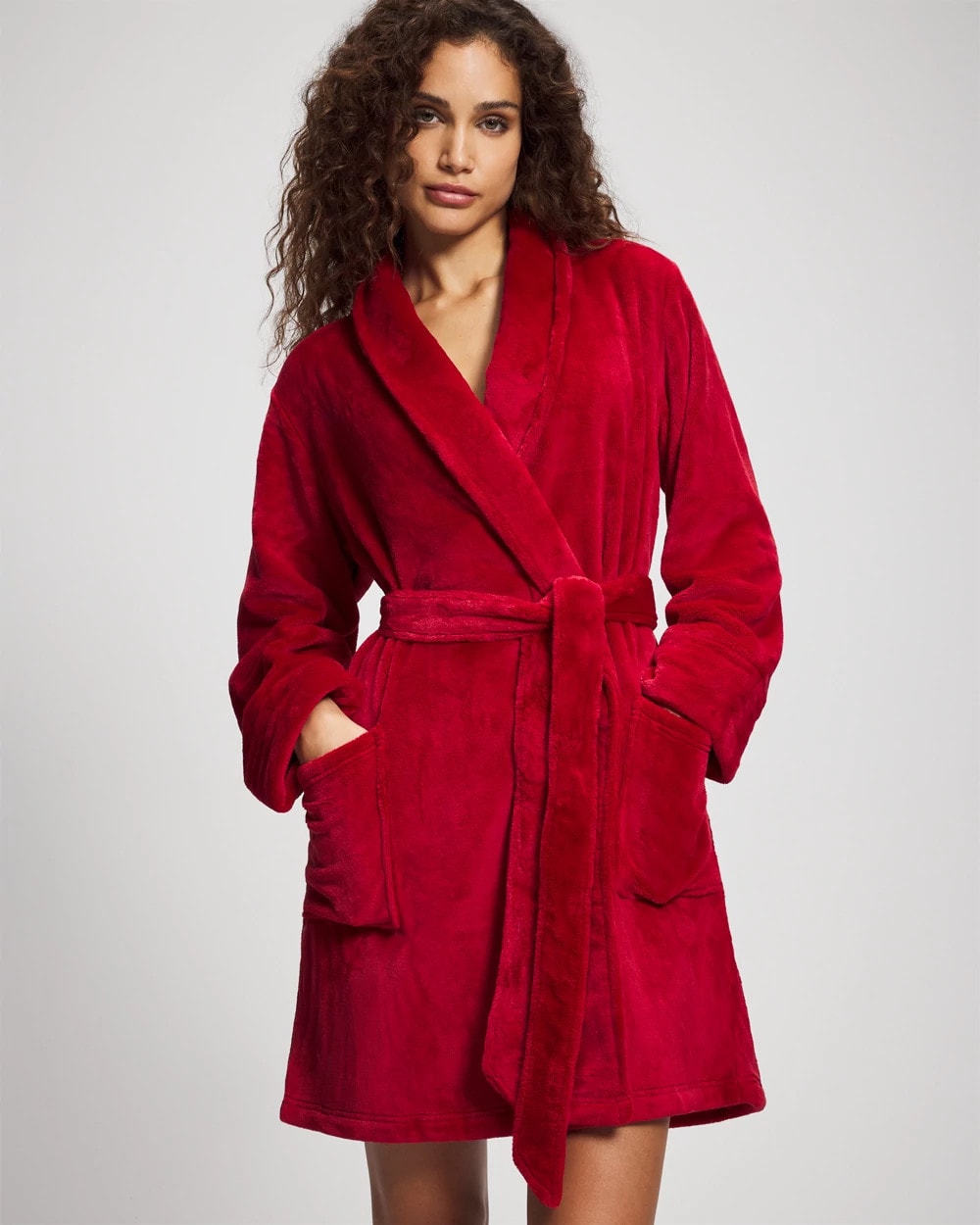PAINT THE TOWN RED Plush Short Robe
