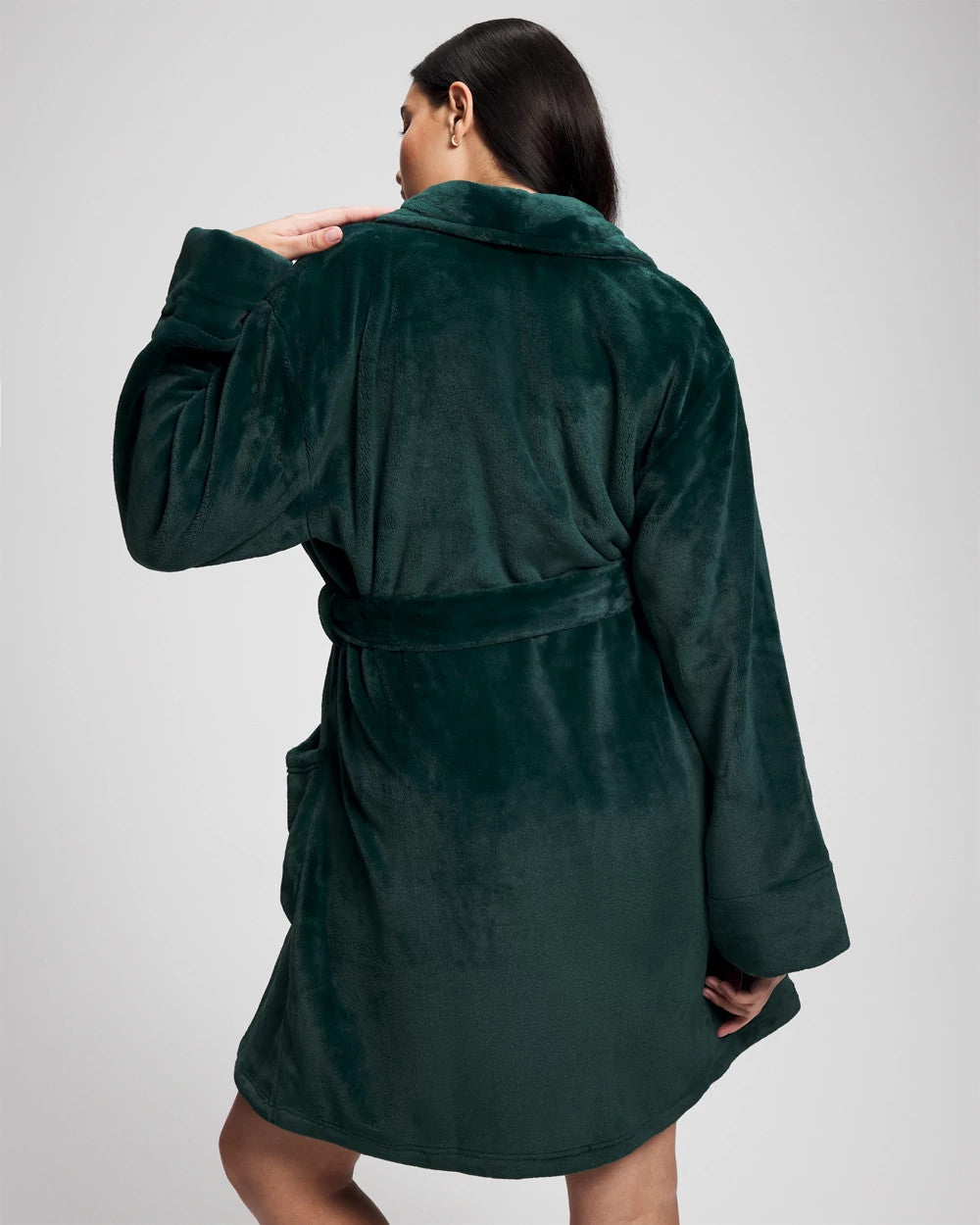 GREEN JOLIE Plush Short Robe