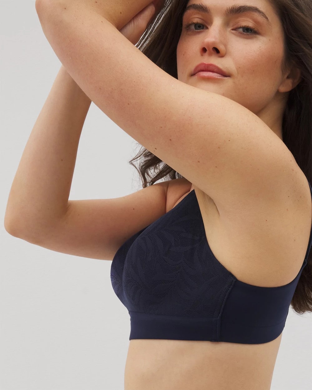 NIGHTFALL NAVY Wireless Bra with Lace