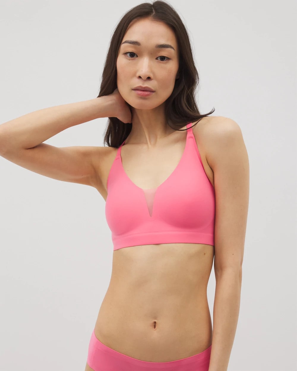CAMELLIA ROSE Racerback Mesh Bralette