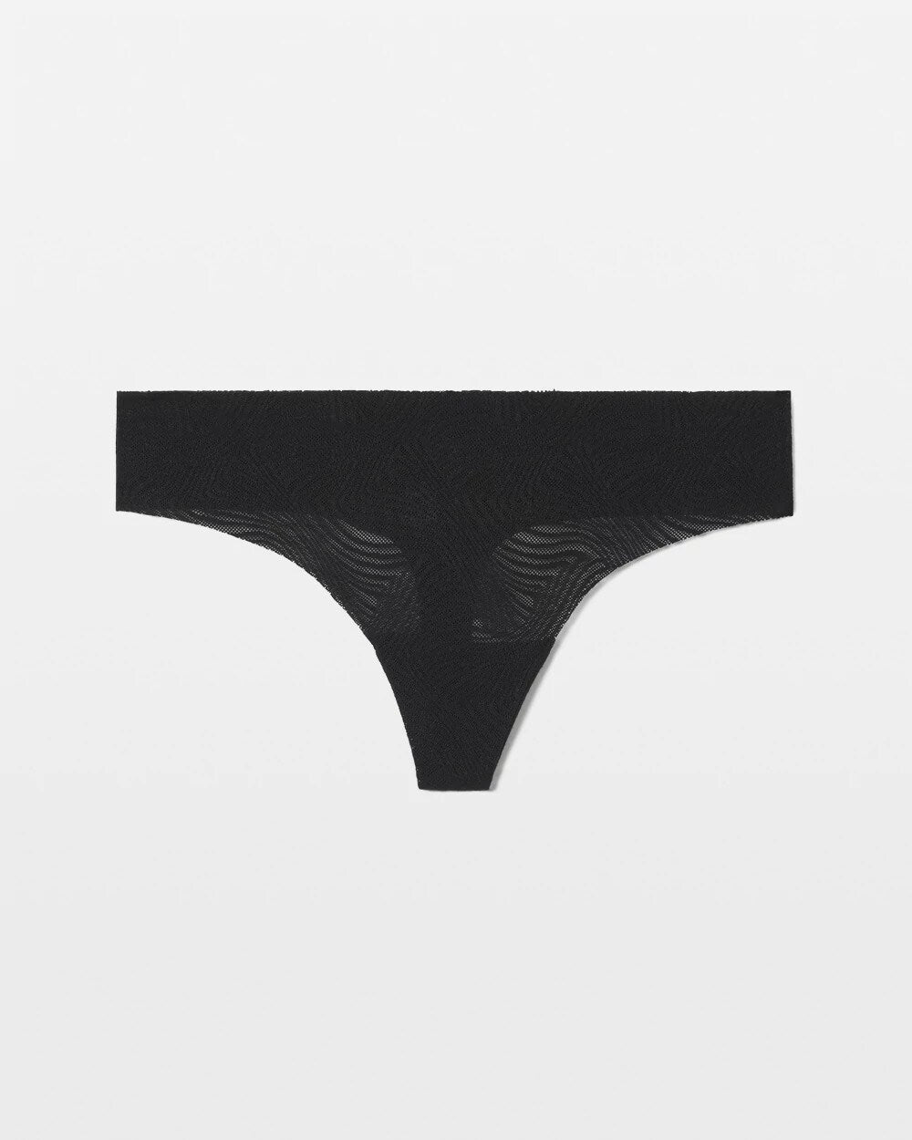 BLACK Thong Panty with Lace