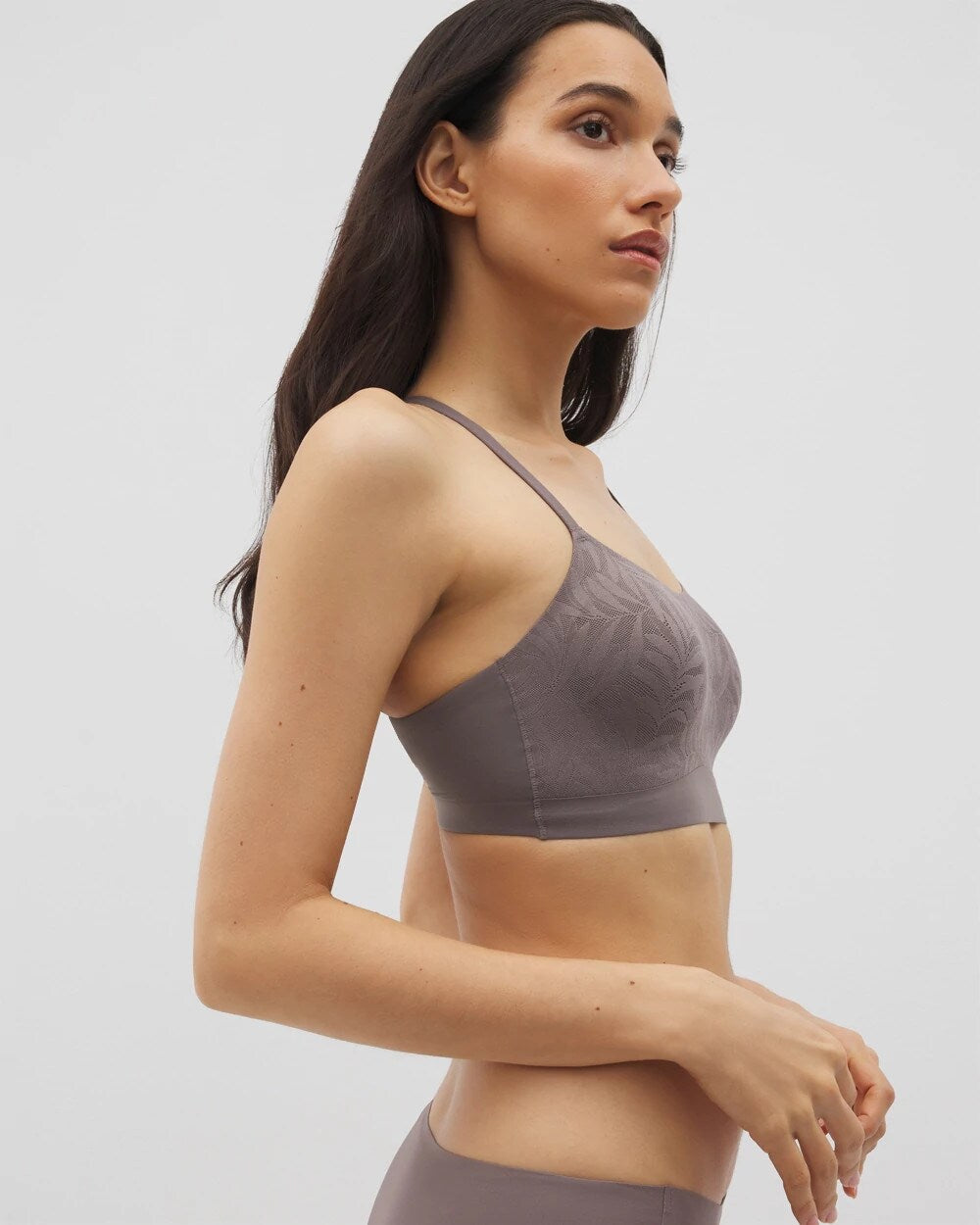 GRAY ABYSS Lace Adjustable Bralette