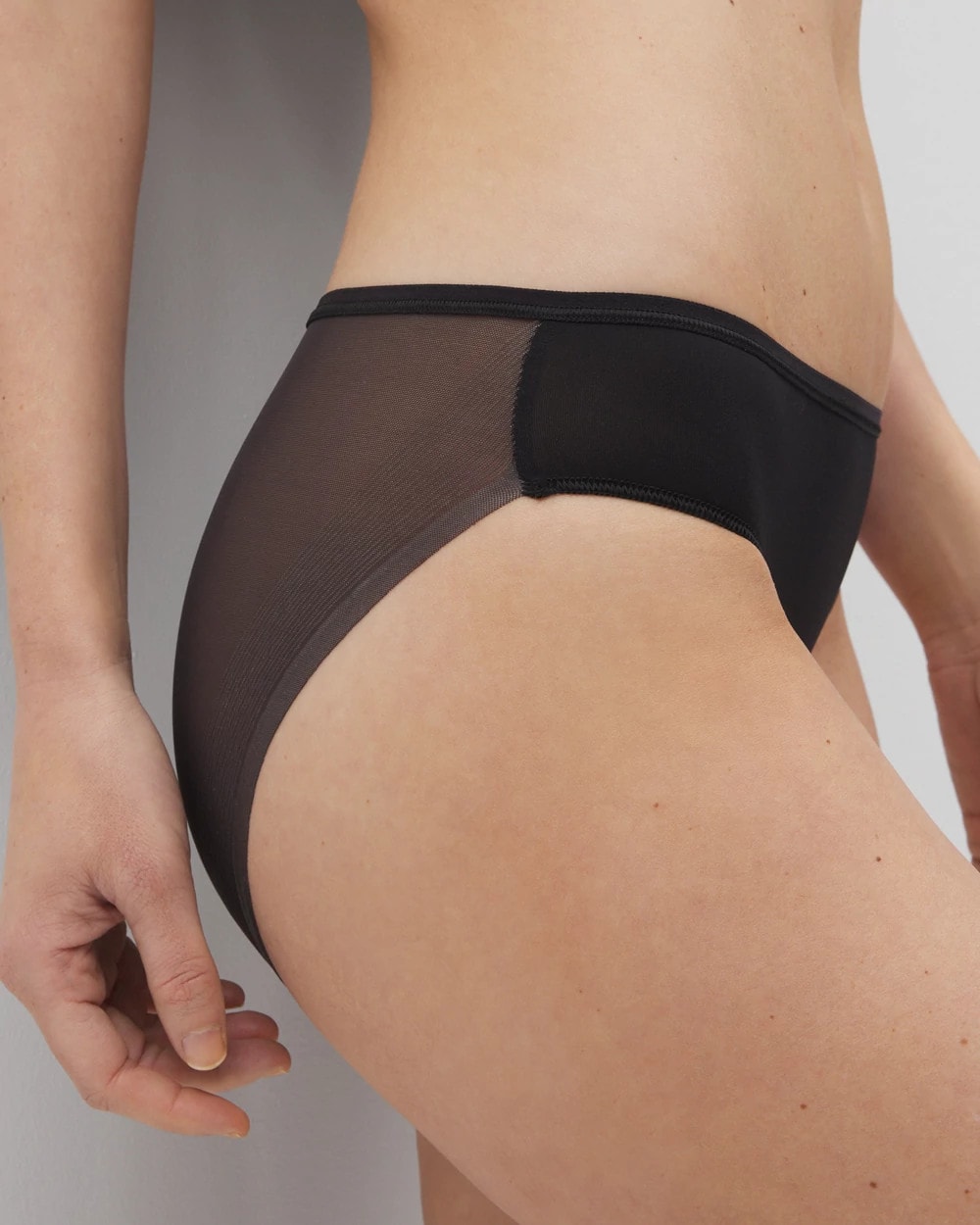 BLACK Mesh Back Bikini Panty