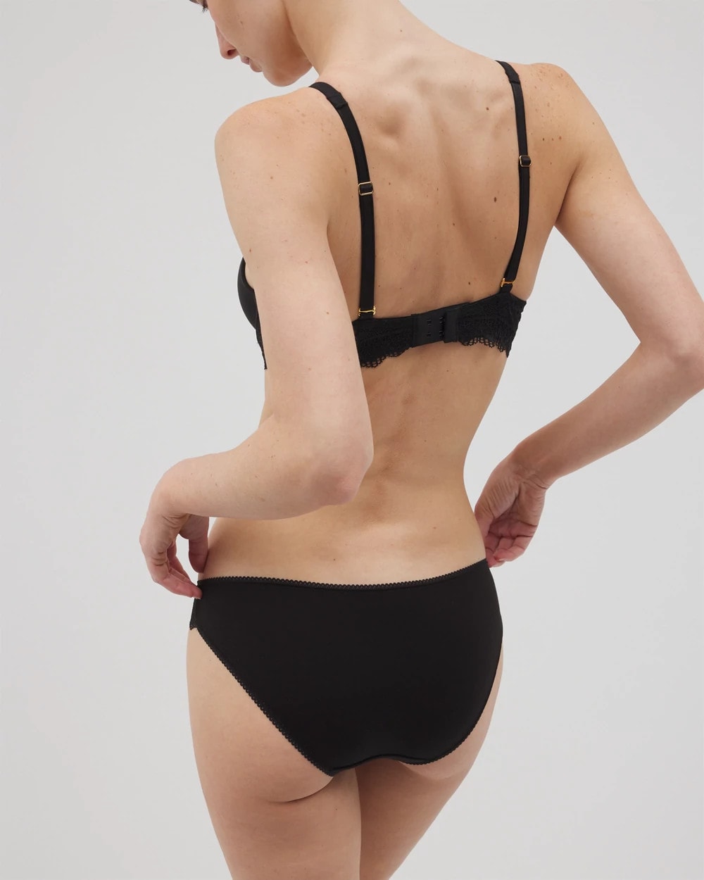BLACK Bikini Panty with Lace