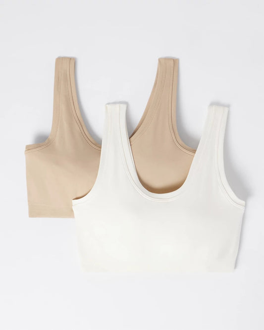 WARM AMBER/ IVORY Bralette 2 Pack