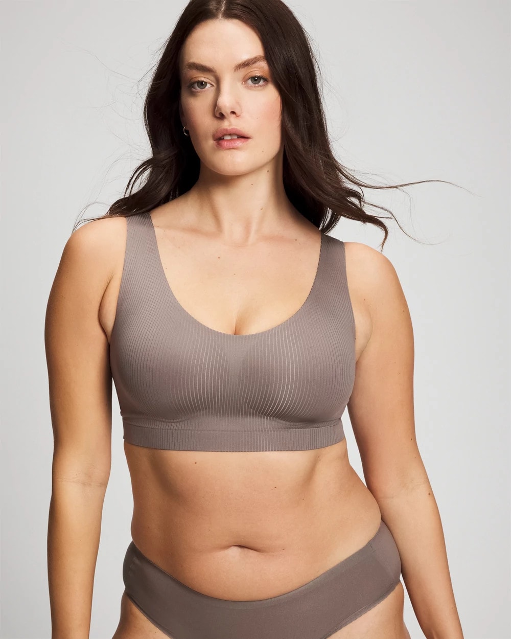 DARK TAUPE Rib Bralette