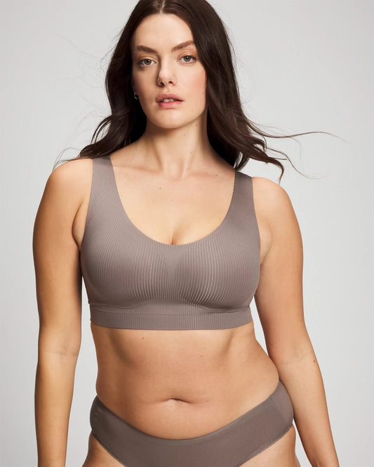 DARK TAUPE Rib Bralette