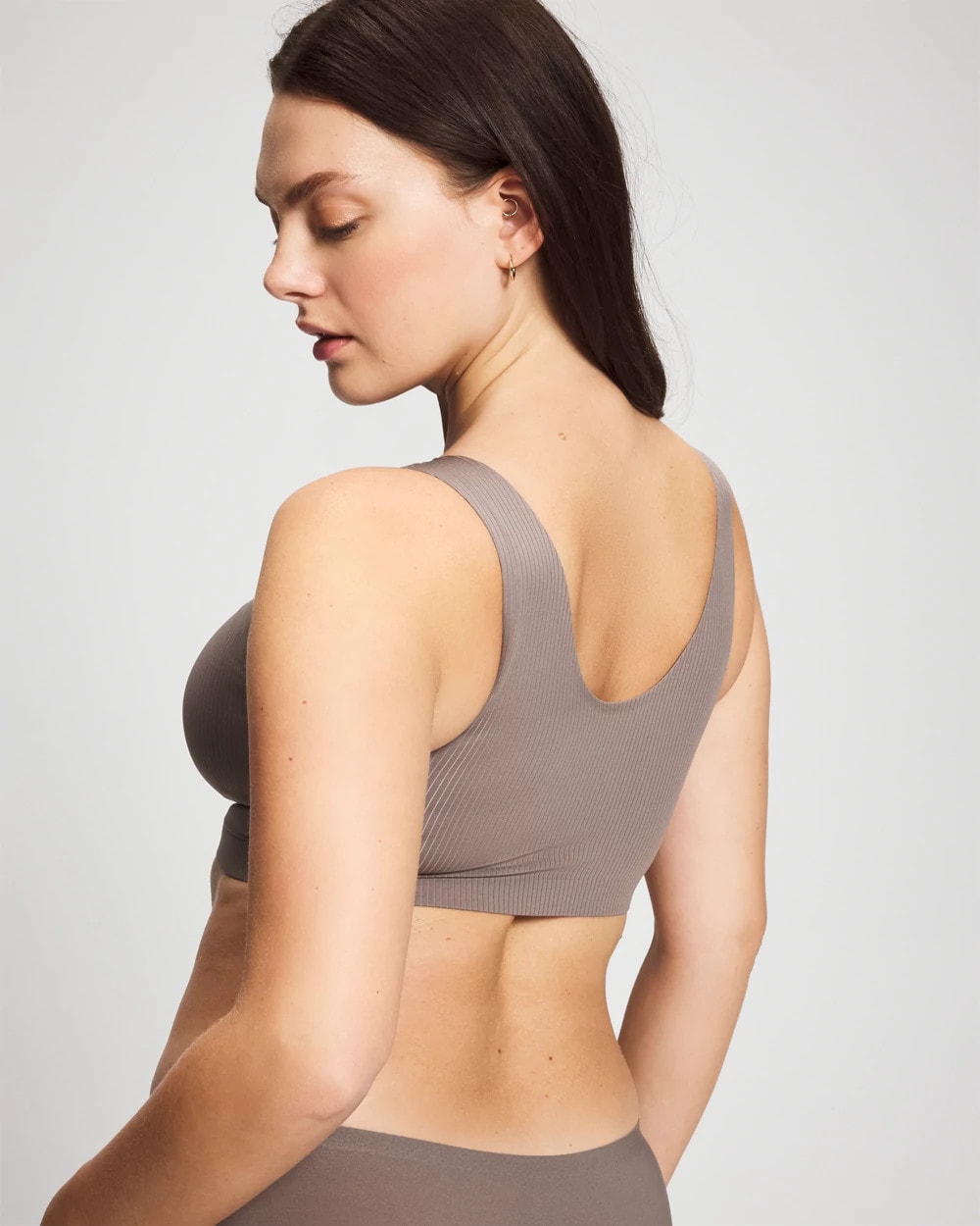 DARK TAUPE Rib Bralette