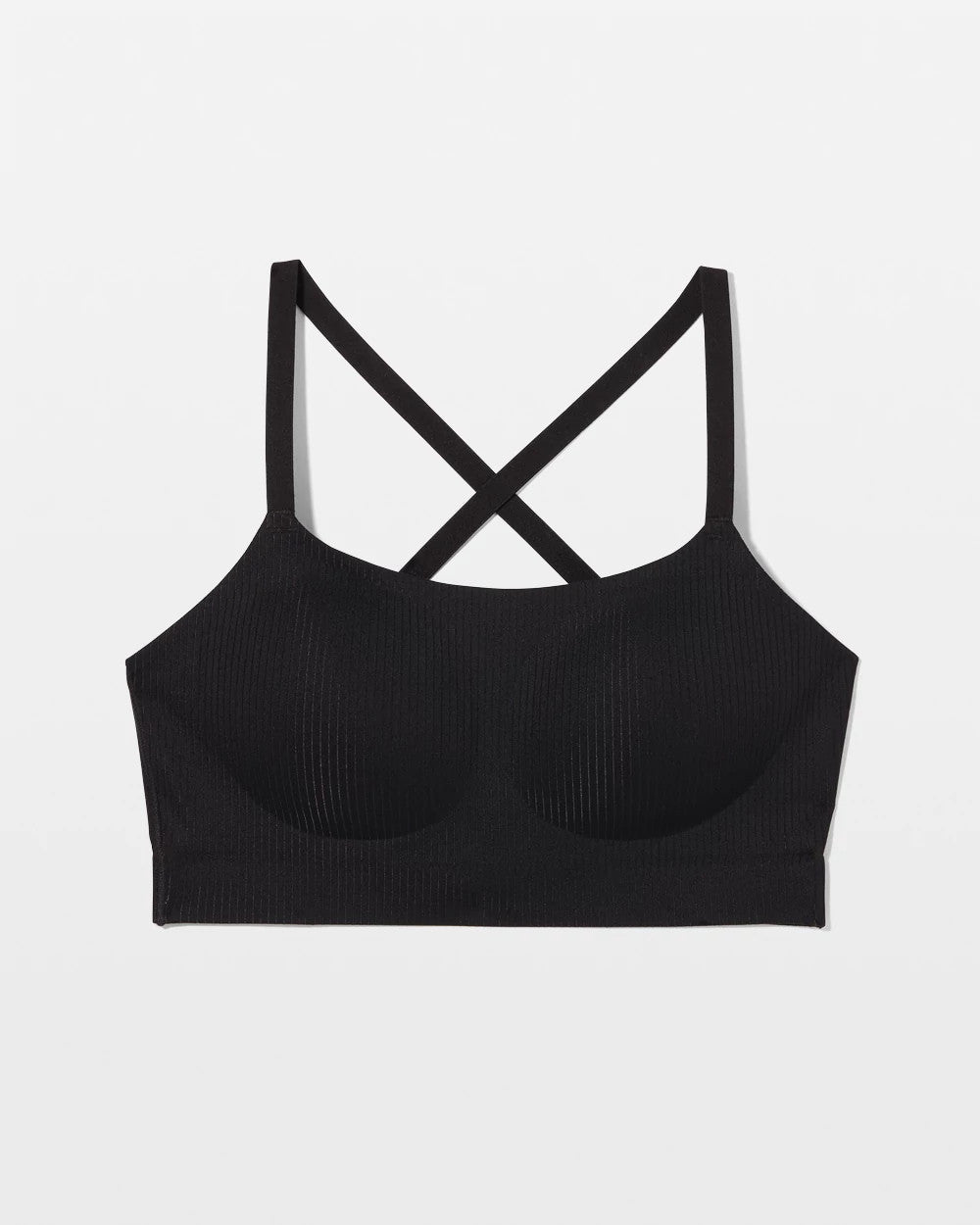 BLACK Rib Adjustable Bralette