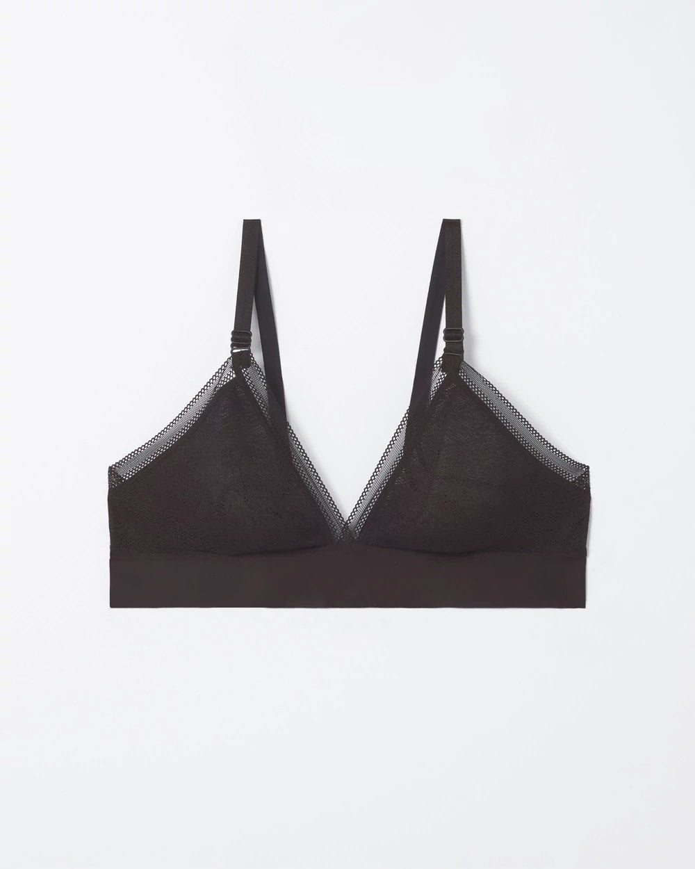 BLACK Triangle Bralette with Lace
