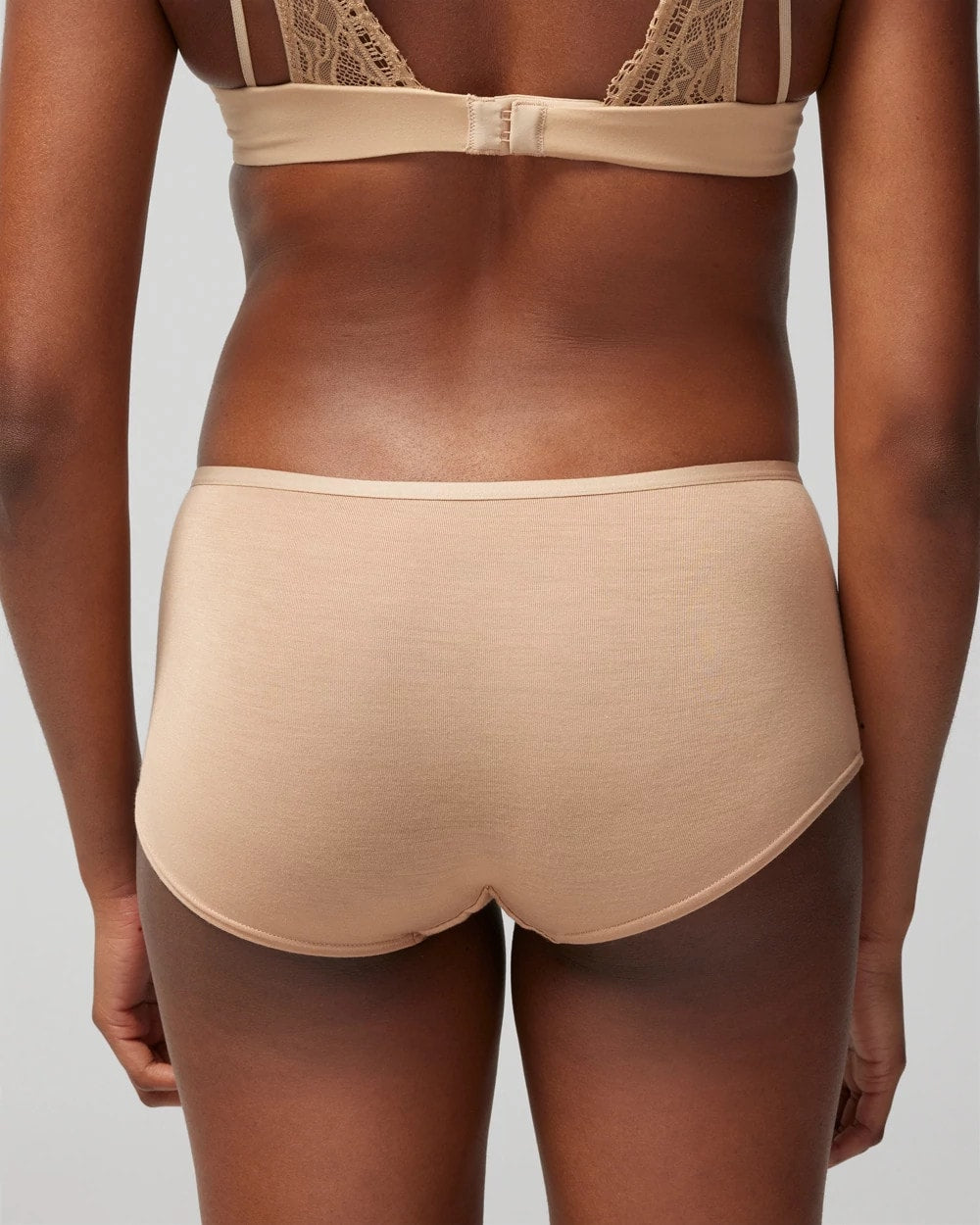 WARM AMBER Boyshort Panty with Enchanting Lace